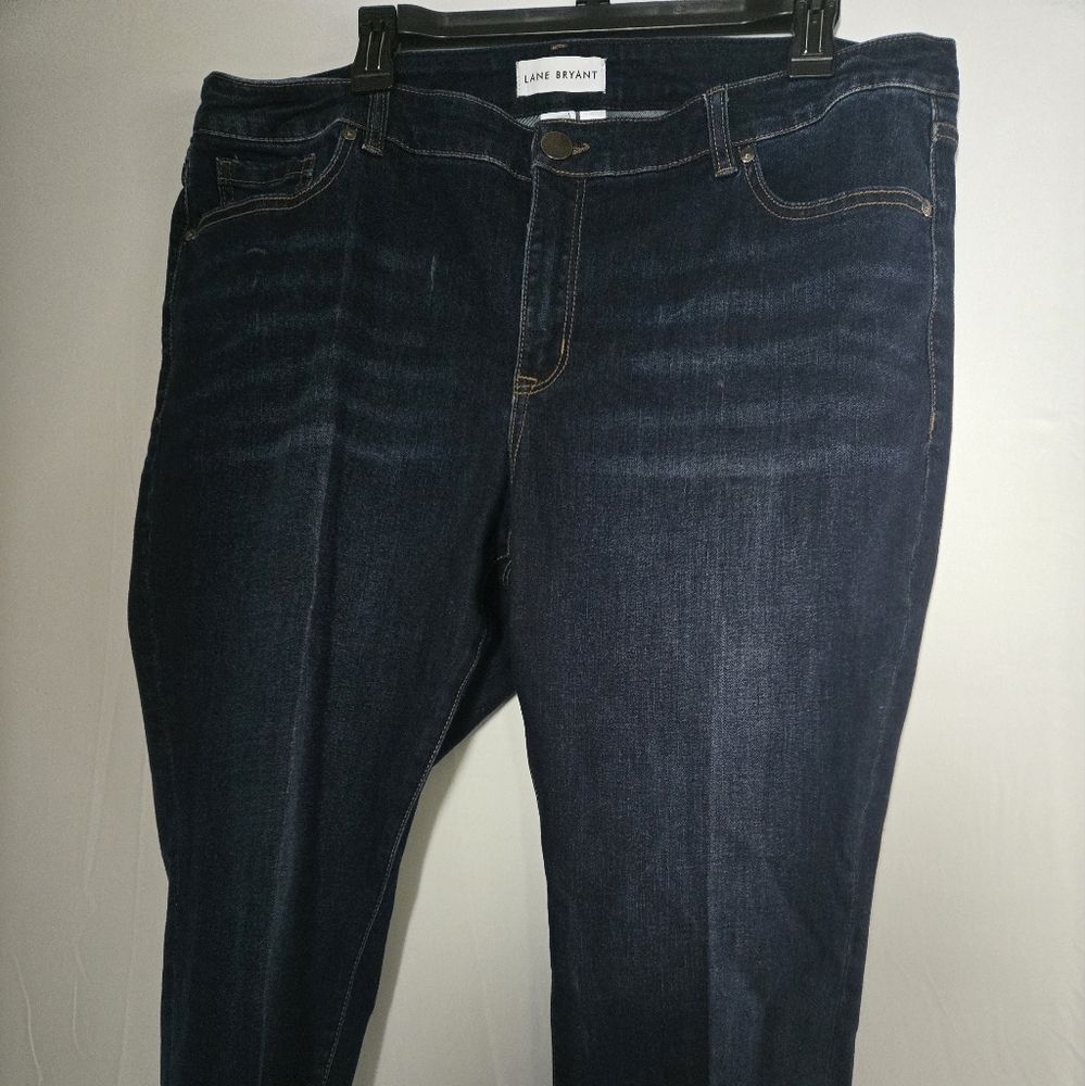 Lane Bryant Blue Distressed Jean Capris